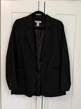 H&M Black Single-Button Blazer